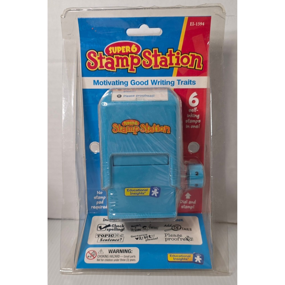Educational Insights Super 6‎ Stamp Station Writing Traits Teacher Stamps NIB